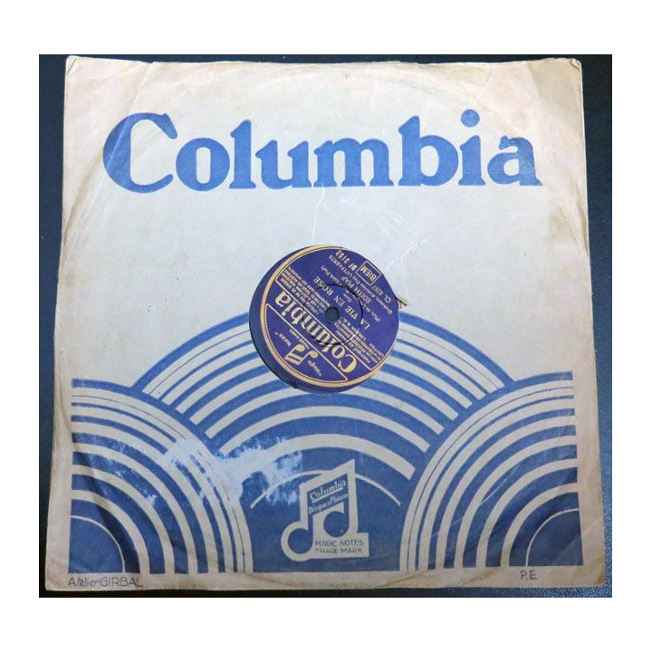 DISQUE 78 T Edith Piaf refrain courait dans rue vie en rose Columbia