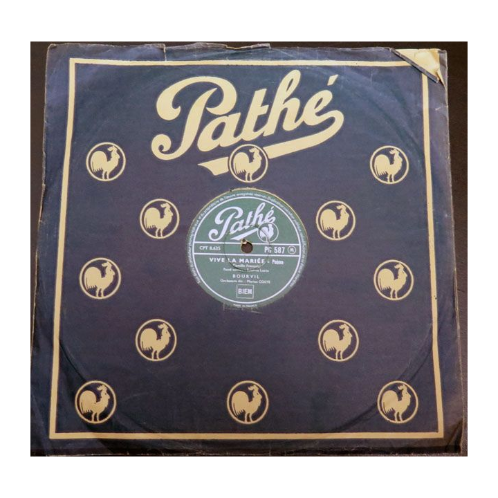 DISQUE 78 T : Bourvil Vive la Mariée et Fredo le Porteur Pathé 