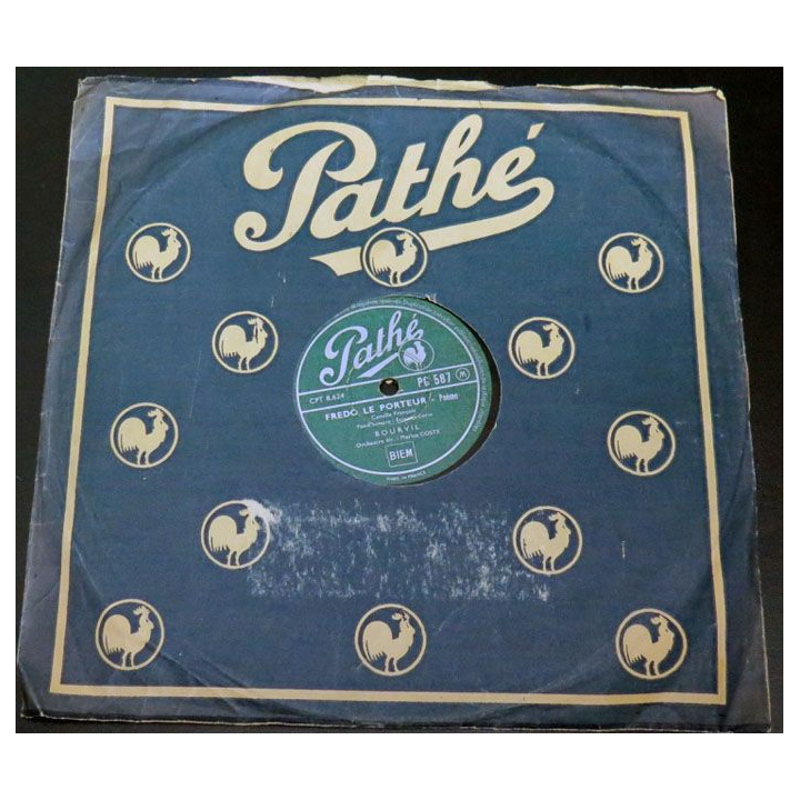 DISQUE 78 T : Bourvil Vive la Mariée et Fredo le Porteur Pathé 