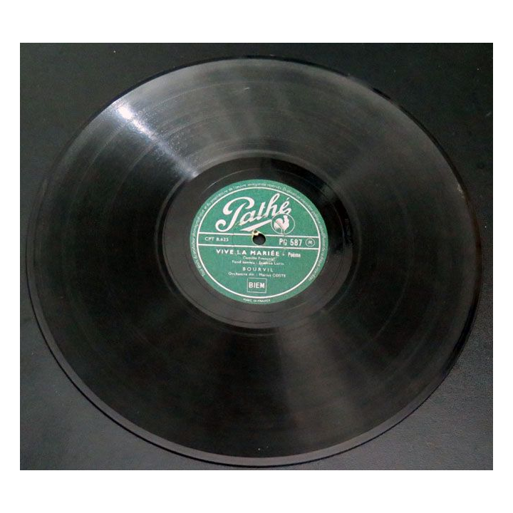 DISQUE 78 T : Bourvil Vive la Mariée et Fredo le Porteur Pathé 