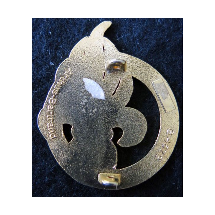 1° REG : Insigne béret du 1° régiment étranger de génie fabrication Arthus Bertrand G. 4572
