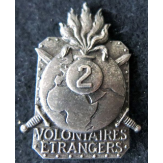 2° RMVE : 2° régiment de marche de volontaires étrangers ABP Arthus Bertrand Paris