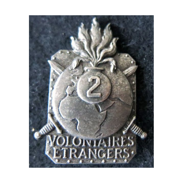2° RMVE : 2° régiment de marche de volontaires étrangers ABP Arthus Bertrand Paris