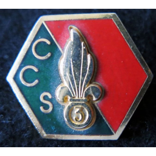3° REI : insigne de la compagnie cdt et services type 1 du 3° régiment étranger d'infanterie Destrée