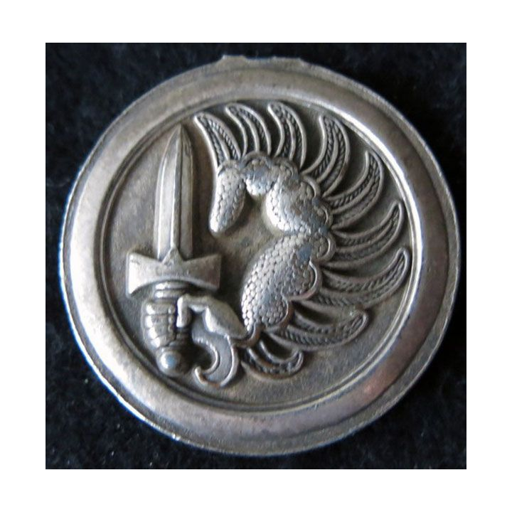 2° REP : rondache métallique de porte clés anneau cassé du 2° REP 42 mm
