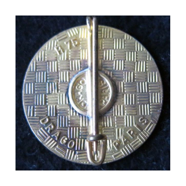 1° REI  : Insigne métallique de la compagnie montée du 1° Régiment étranger d'infanterie Drago Paris en émail retirage