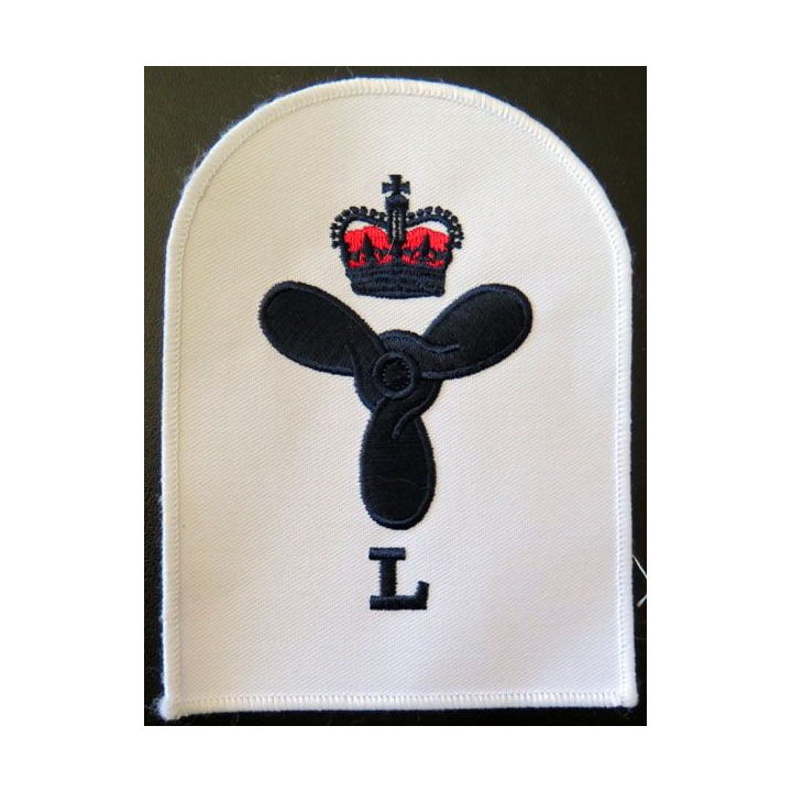 AUSTRALIE : insigne tissu de technicien naval de Petty Officer fond blanc