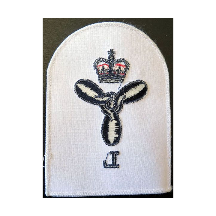 AUSTRALIE : insigne tissu de technicien naval de Petty Officer fond blanc
