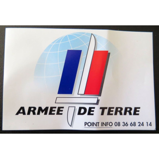 Autocollant Armée de terre 12 x 8 cm avec point info