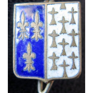 BLASON BREST : boutonnière en émail de la ville de Brest 11 x 15 mm épingle