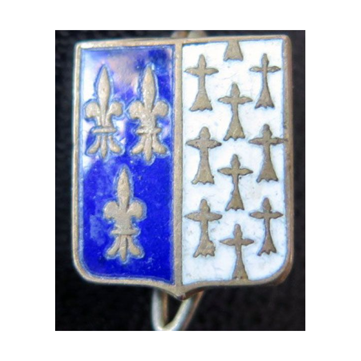 BLASON BREST : boutonnière en émail de la ville de Brest 11 x 15 mm épingle