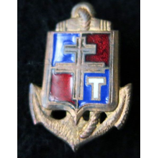 71° CCT : insigne en réduction 71° compagnie coloniale de transmissions 9° DIC Drago émail