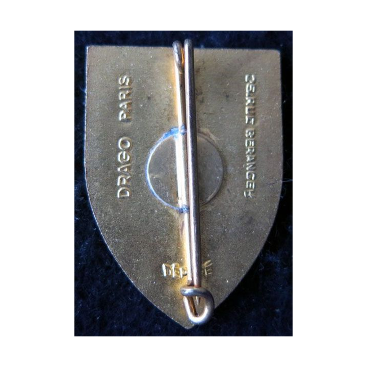 2° DIM : insigne de la 2° division d'Infanterie marocaine type 1 de fabrication Drago Béranger Déposé en émail