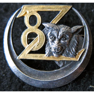 8° RZ : insigne métallique du 8° régiment de zouaves de fabrication Mourgeon Paris