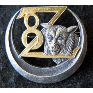 8° RZ : insigne métallique du 8° régiment de zouaves de fabrication Mourgeon Paris
