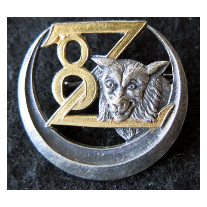 8° RZ : insigne métallique du 8° régiment de zouaves de fabrication Mourgeon Paris