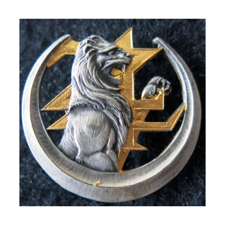 4° RZ : insigne métallique du 4° régiment de zouaves de fabrication Mourgeon Paris retirage