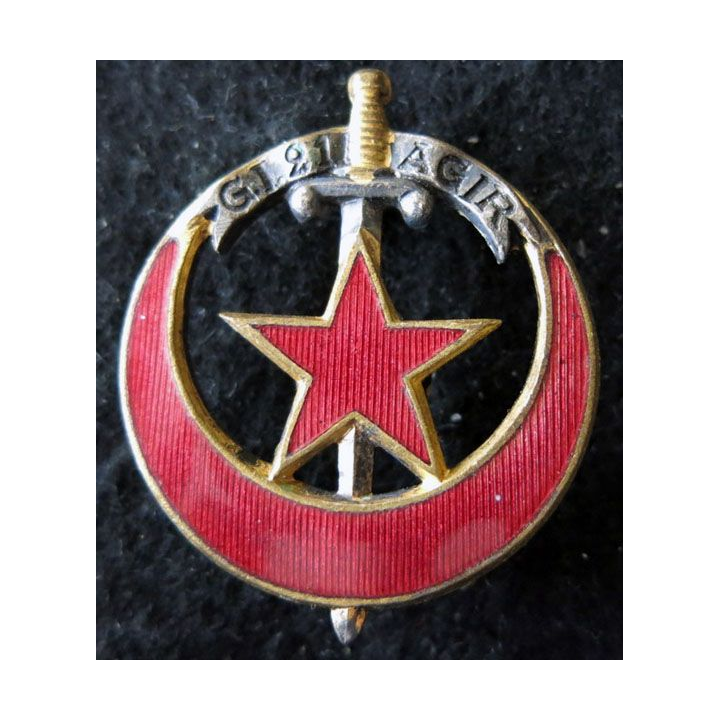GI 21 : Insigne métallique du Groupement d'infanterie 21 Drago Béranger déposé H. 590 émail