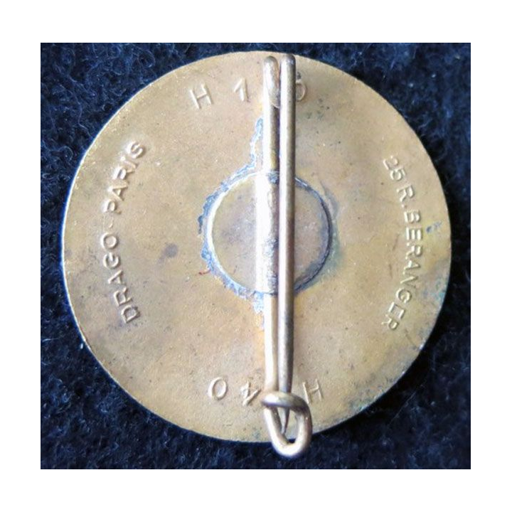 8° RTM : insigne métallique du 8° régiment de tirailleurs marocains fabrication Drago Béranger H. 140 en émail