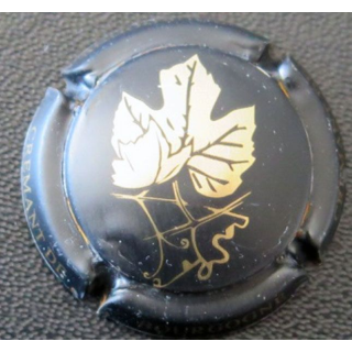 Capsule Muselet de Crémant de Bourgogne n° 20 noir et or 
