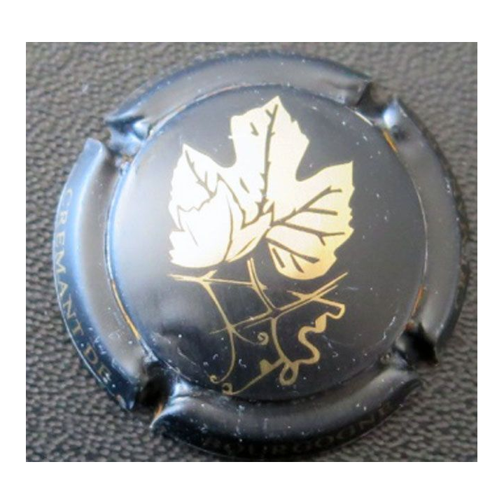 Capsule Muselet de Crémant de Bourgogne n° 20 noir et or 