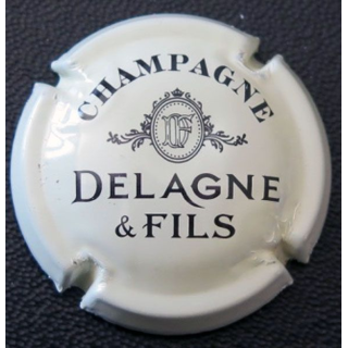 Capsule Muselet champagne Delagne & Fils n°1a crème pale et noir