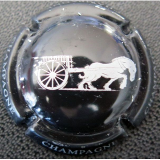 Capsule Muselet de champagne La Vigneronne n° 23 noir et argent