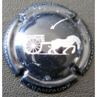 Capsule Muselet de champagne La Vigneronne n° 23 noir et argent