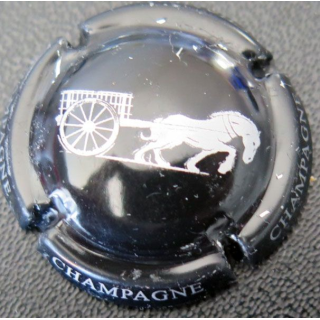 Capsule Muselet de champagne La Vigneronne n° 23 noir et argent