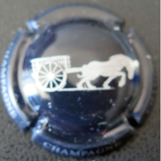 Capsule Muselet de bouteille de champagne La Vigneronne noir