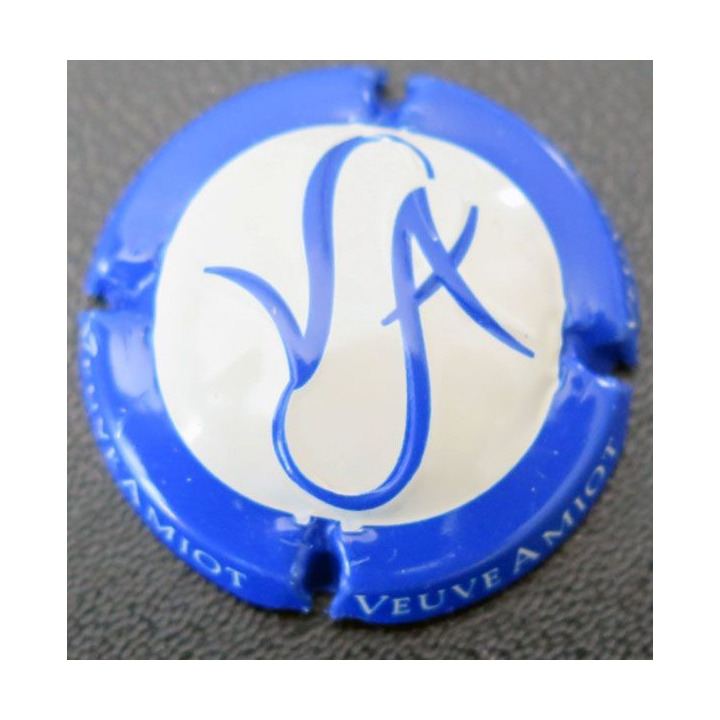 Capsule Muselet de mousseux La veuve Amiot n° 61 estampée bleue