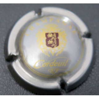 Capsule Muselet de champagne Cordeuil P & F n° 11a gris métallisé et Or