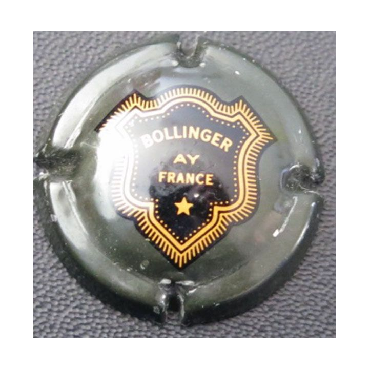 Capsule Muselet de bouteille de champagne Bollinger n° 32 kaki rayé