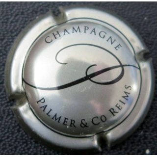 Capsule Muselet de bouteille de champagne Palmer & Cie argenté et noir