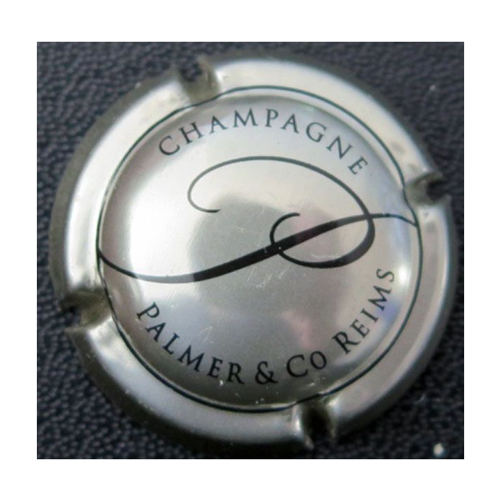Capsule Muselet de bouteille de champagne Palmer & Cie argenté et noir