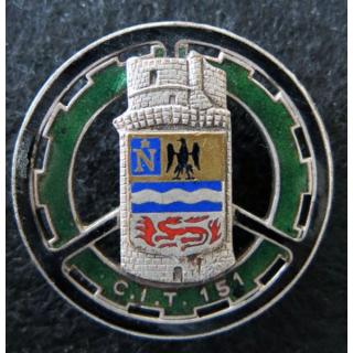 151° CIT : Insigne métallique du 151° centre instruction du train de fabrication Drago Paris G. 2228 en émail