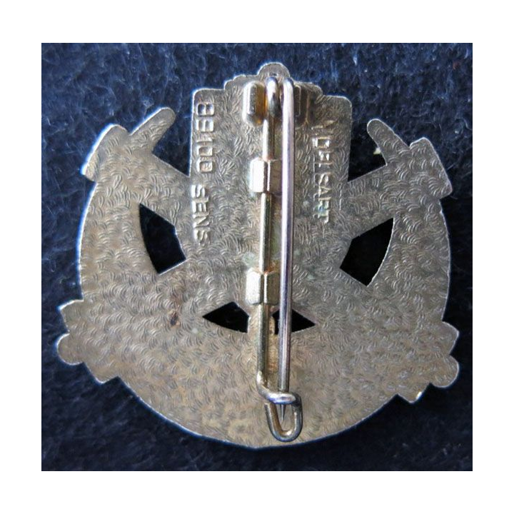 40° RA :  Insigne métallique du 40° Régiment d'artillerie de fabrication Delsart Sens