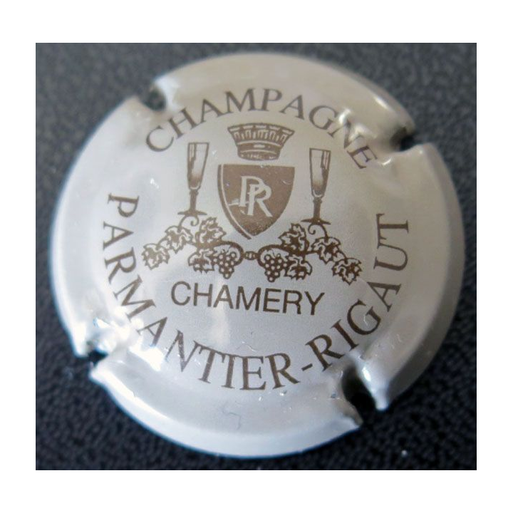 Capsule Muselet de champagne Parmantier Rigaut n° 7 Gris et Or
