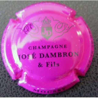 Capsule Muselet de bouteille de champagne José Dambron Rosé et noir