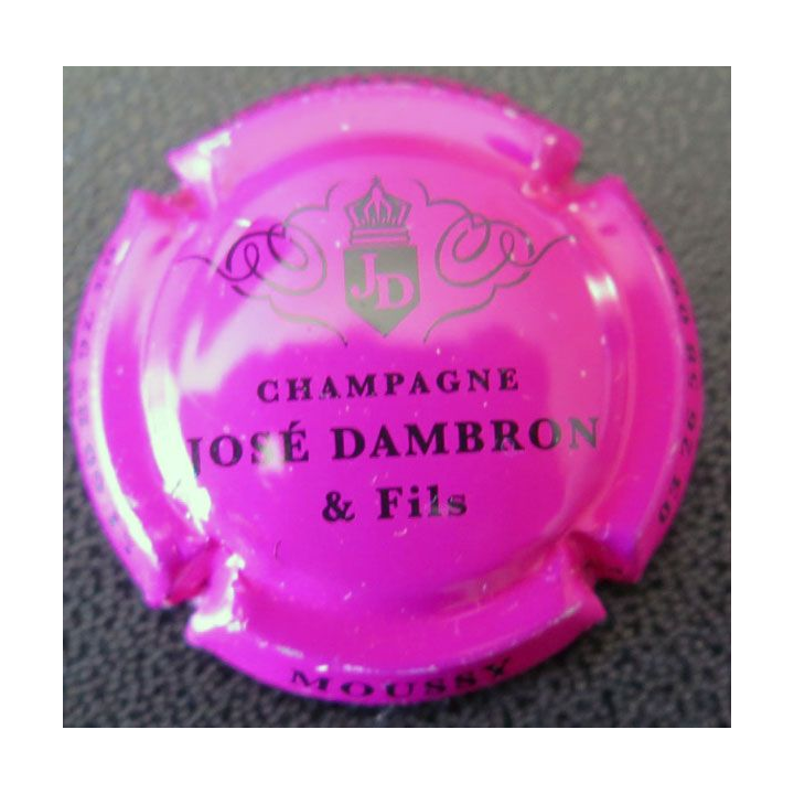 Capsule Muselet de bouteille de champagne José Dambron Rosé et noir