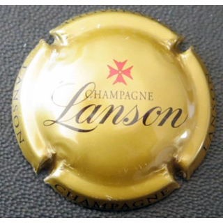 Capsule Muselet champagne Lanson n° 111c fond or inscription contour