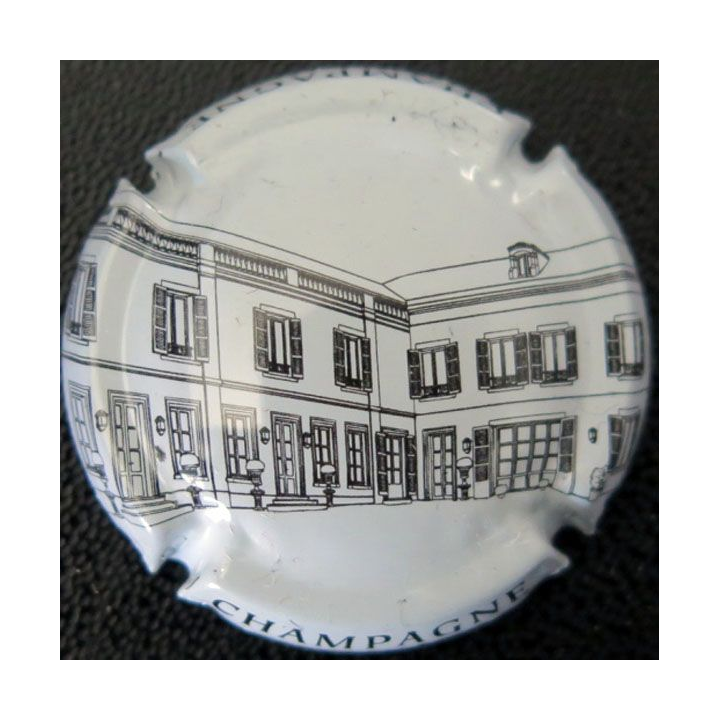 Capsule Muselet de champagne Jean-Louis Malard n° 13c blanc et noir