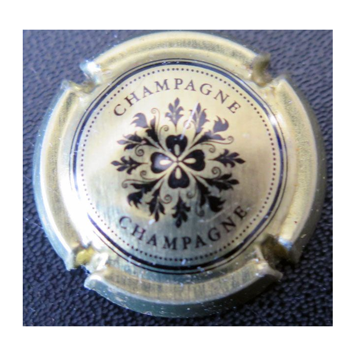 Capsule Muselet de bouteille de champagne Gremillet n° 7a Or et noir