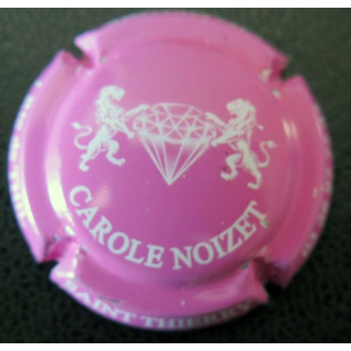 Capsule Muselet de bouteille de champagne Carole Noizet rose et blanc