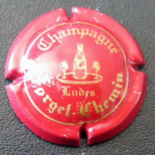Capsule Muselet de bouteille de champagne Forget Chemin rouge et or