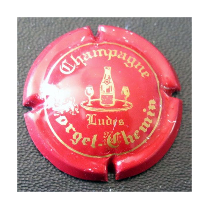 Capsule Muselet de bouteille de champagne Forget Chemin rouge et or