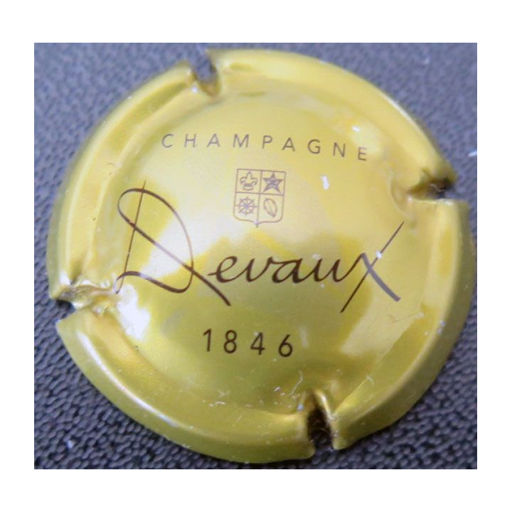 Capsule Muselet de bouteille de champagne Devaux n° 16 Or