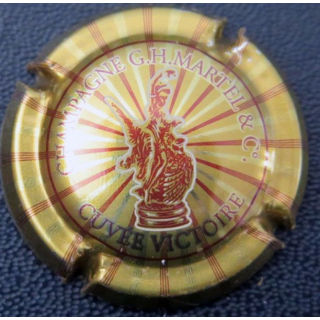 Capsule Muselet de bouteille de champagne G.H Martel or et bordeaux cuvée victoire