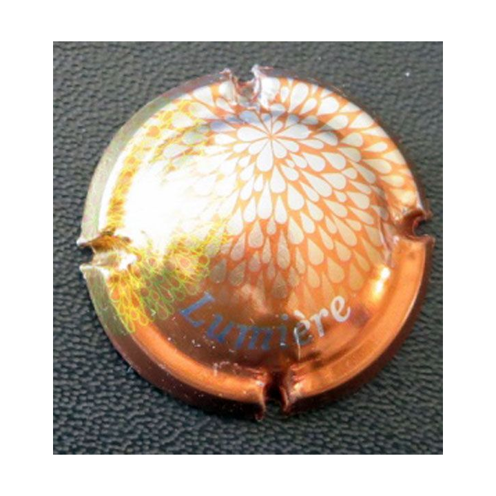 Capsule Muselet de bouteille de crémant collection lumière marron et argent 