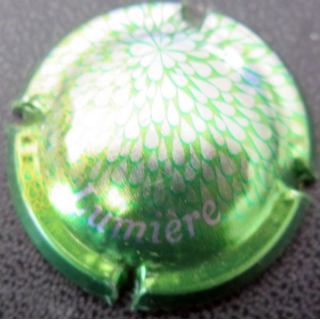 Capsule Muselet de bouteille de crémant collection lumière vert et argent 